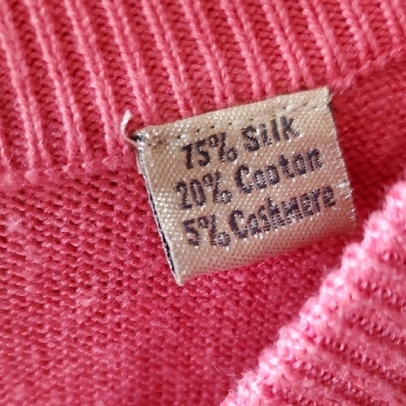 Peter Millar Pink V-Neck Sweater Vest Vintage Silk Cotton And Cashmere - Picture 4 of 8